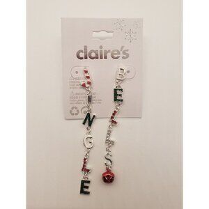 Claires Jingle Bell Drop Pierced Earrings